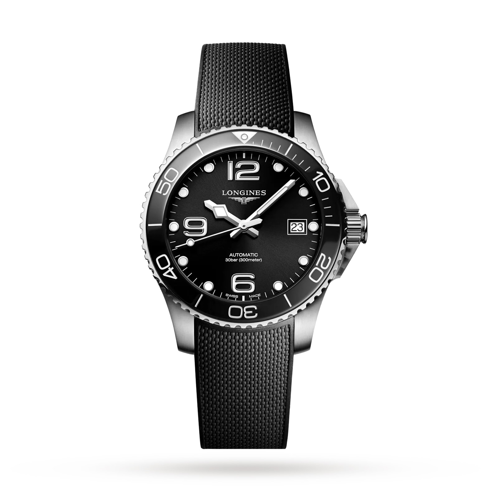 Longines HydroConquest 39mm herenhorloge zwart L37804569