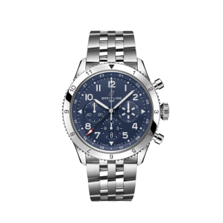 Breitling Super AVI B04 Chronograph GMT 46 Tribute to Vought F4U Corsair Roestvrij staal Blauw AB04451A1C1A1