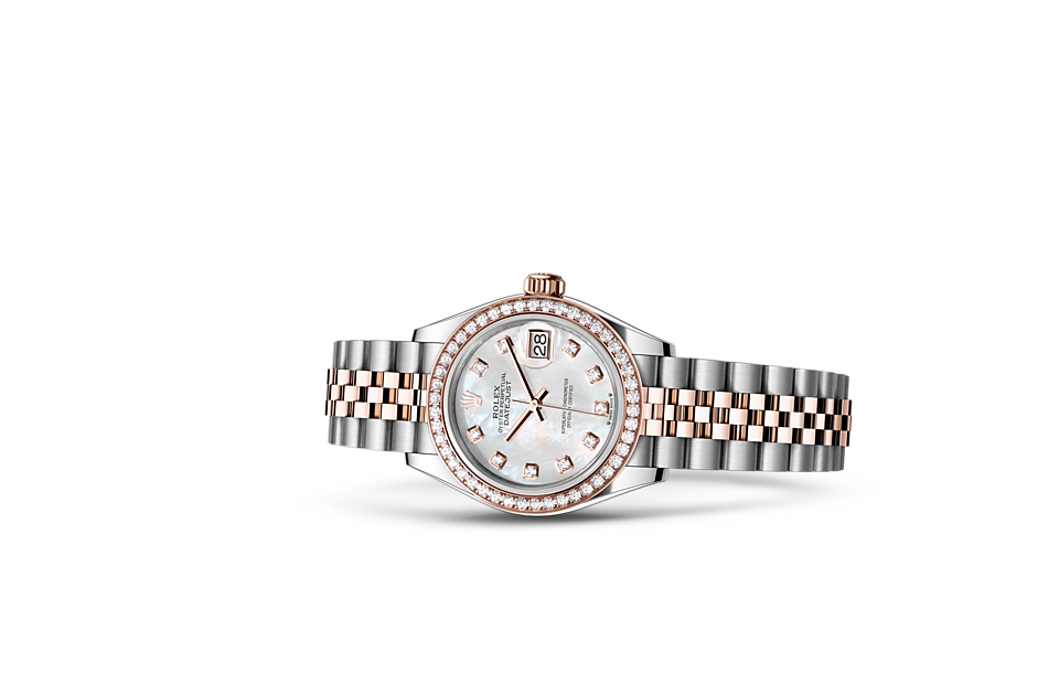 Rolex Lady-Datejust Oyster 28 mm Oystersteel Everose goud en diamanten M279381RBR-0013 - Afbeelding 2